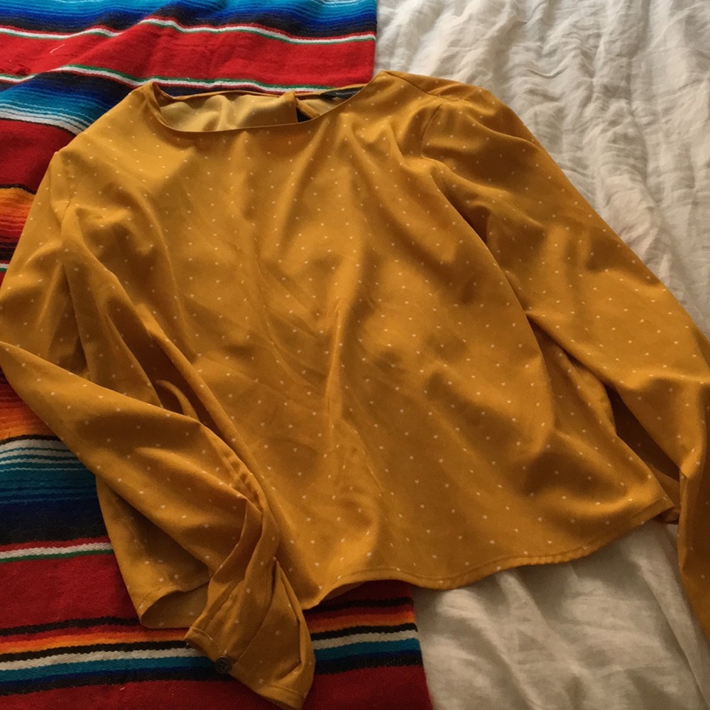 Banana republic silk yellow top